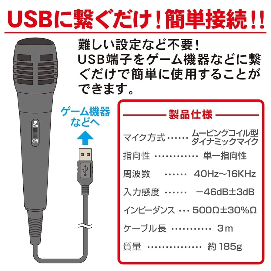 【未使用新品】PS4/Switch用ワイヤレスマイク 2本セット Amazon.co.jp: Elnicec Switch2/Switch用 カラオケマイク【2025